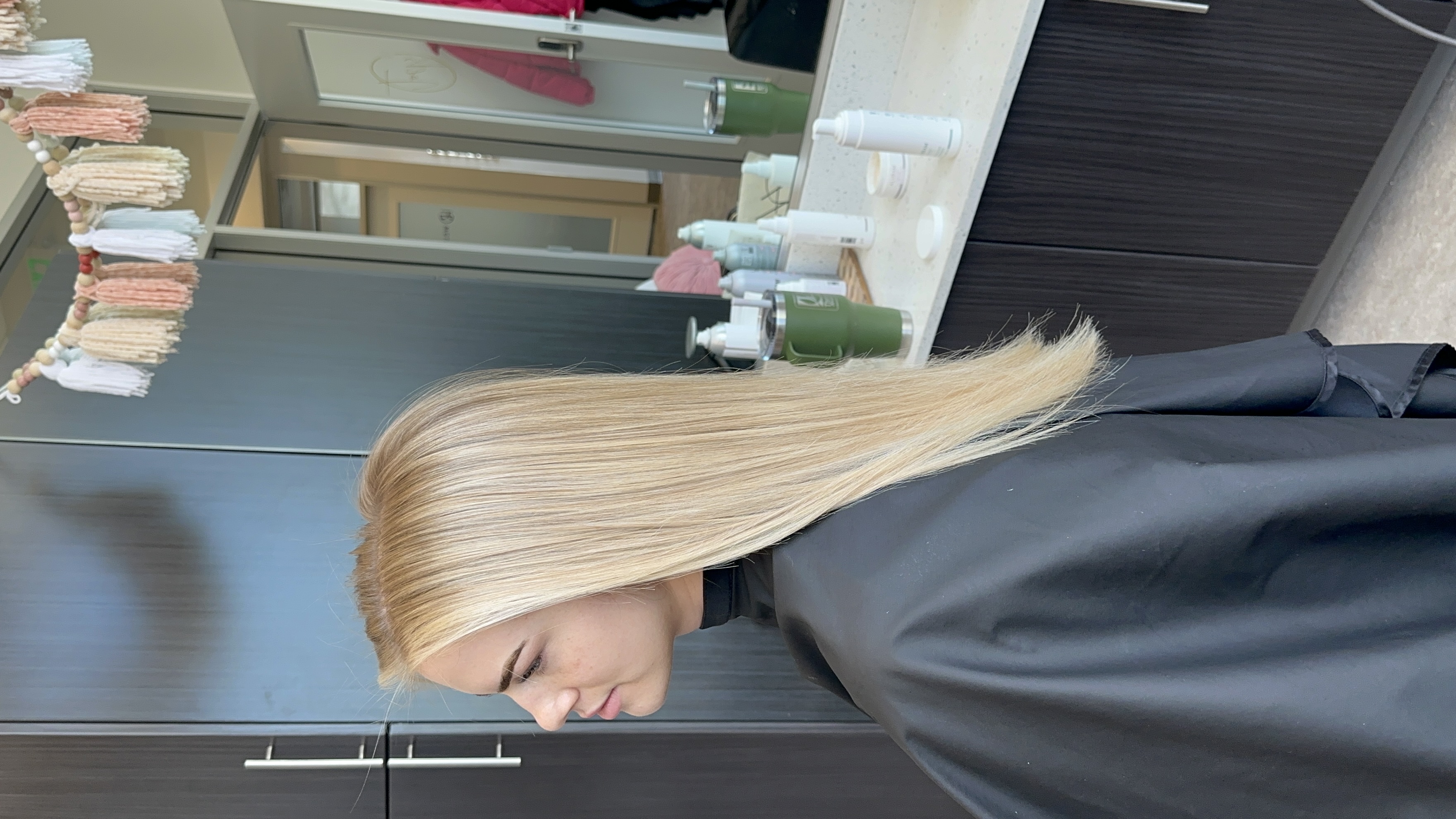 Root touch up and hair coloring result at The Spot Salon, Pleasant Grove